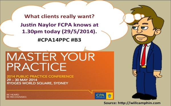 Find out after lunch from Justin Naylor what clients want